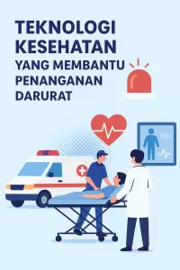 Ilustrasi teknologi kesehatan modern membantu penanganan darurat di rumah sakit