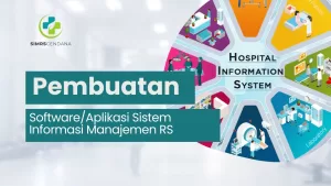 Dashboard software Sistem Informasi Manajemen Rumah Sakit modern berbasis cloud