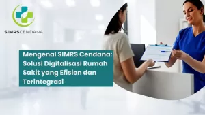Tampilan dashboard SIMRS Cendana berbasis web