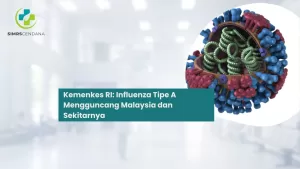 Ilustrasi flu influenza tipe A dengan gejala yang tampak pada tubuh manusia.